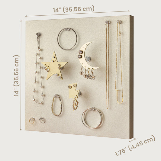 CK Organizers Magnetic Jewelry Organizer Wall Mount | Jewelry Organizer and Storage | Teenager Girl Gifts | Dorm Organization and Storage