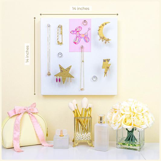 Large Wall Jewelry Organizer | Teen Girl Dorm Storage