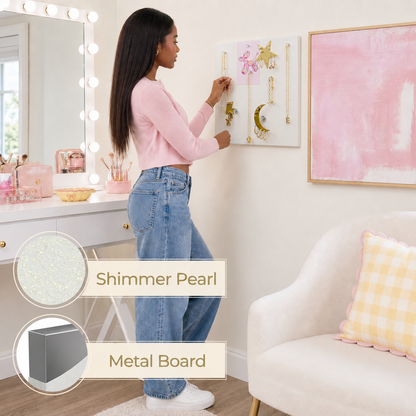 Large Wall Jewelry Organizer | Teen Girl Dorm Storage