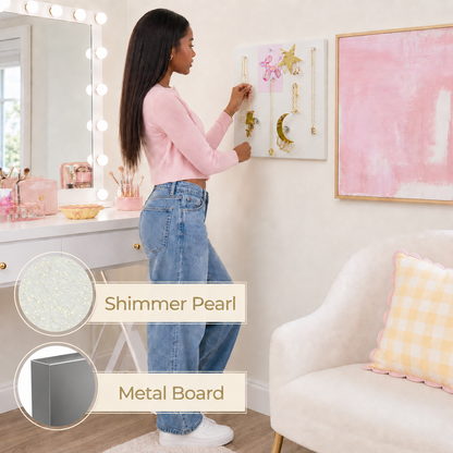 Large Wall Jewelry Organizer | Teen Girl Dorm Storage