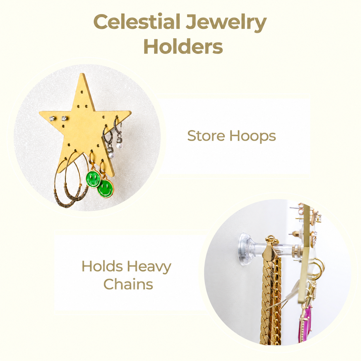 Large Wall Jewelry Organizer | Teen Girl Dorm Storage