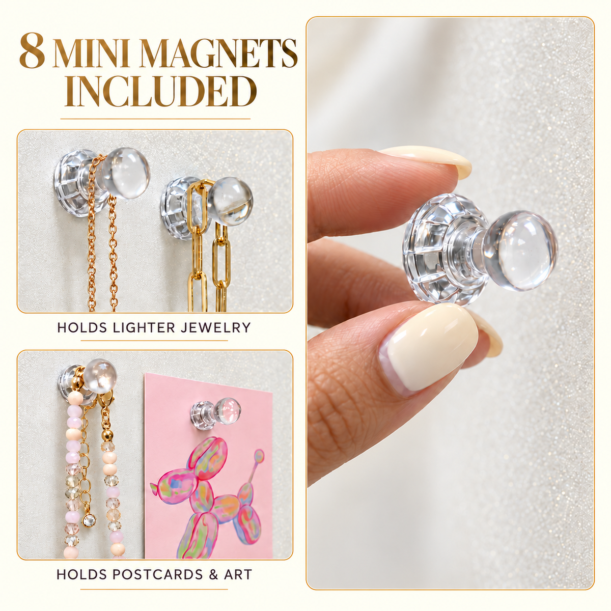 Large Wall Jewelry Organizer | Teen Girl Dorm Storage