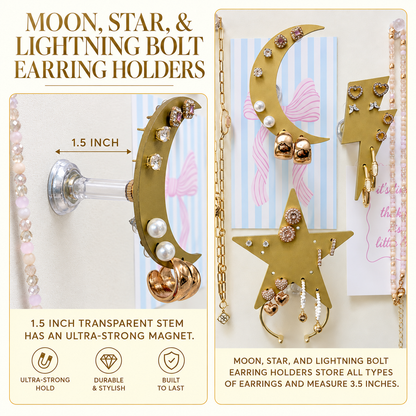 Large Wall Jewelry Organizer | Teen Girl Dorm Storage