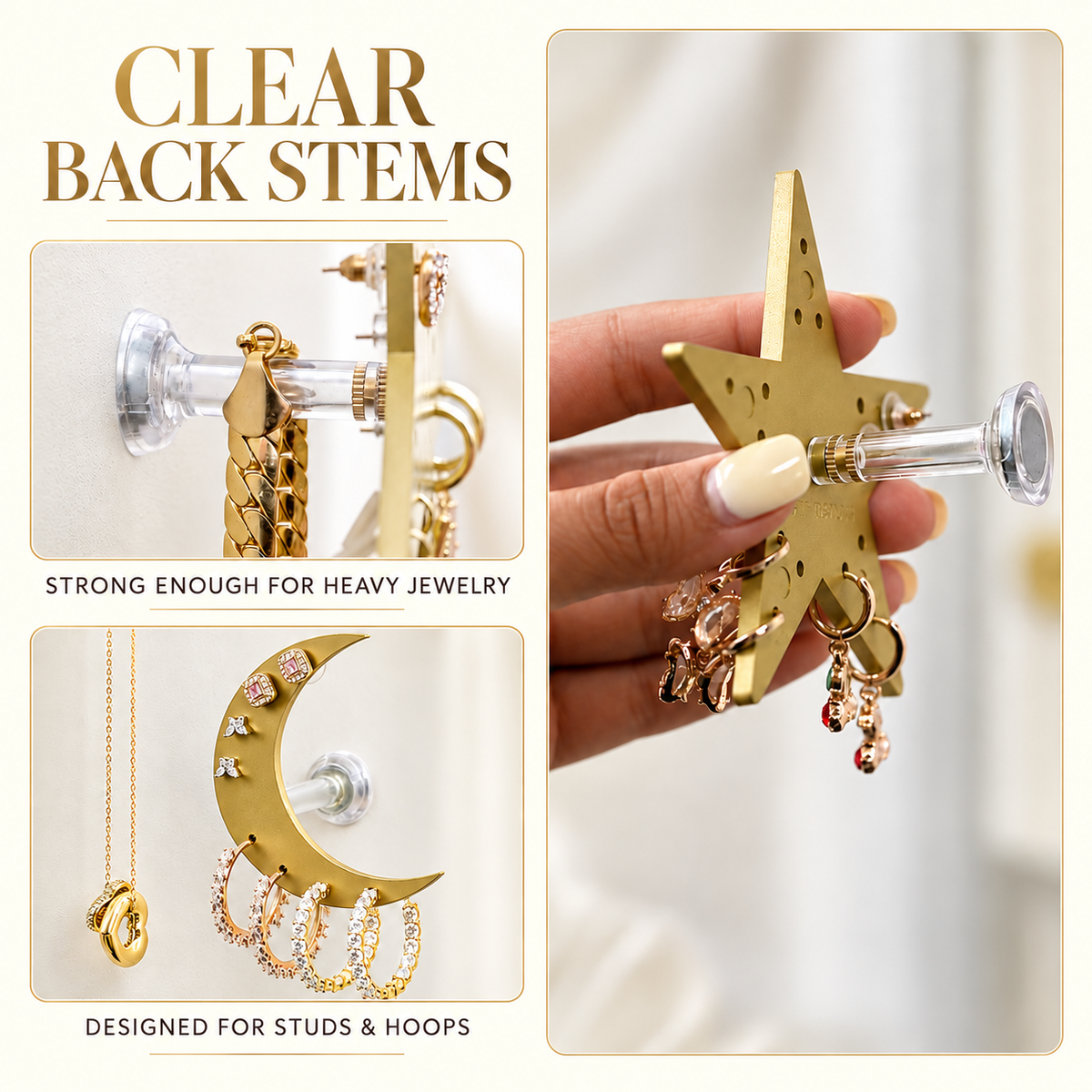 Small Wall Jewelry Organizer | Teen Girl Dorm Storage