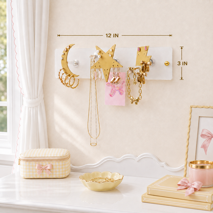 Small Wall Jewelry Organizer | Teen Girl Dorm Storage