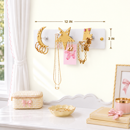 Small Wall Jewelry Organizer | Teen Girl Dorm Storage