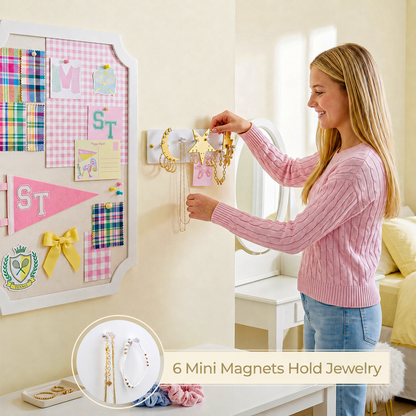 Small Wall Jewelry Organizer | Teen Girl Dorm Storage