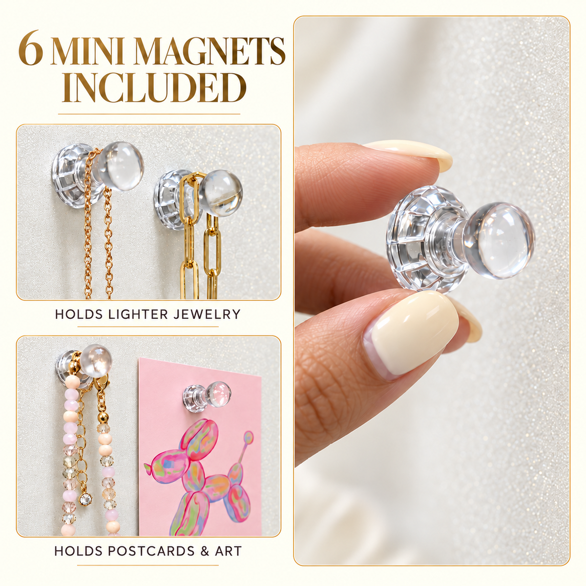 Small Wall Jewelry Organizer | Teen Girl Dorm Storage