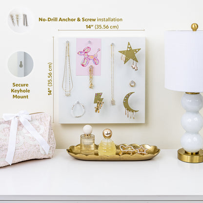 Large Wall Jewelry Organizer | Teen Girl Dorm Storage