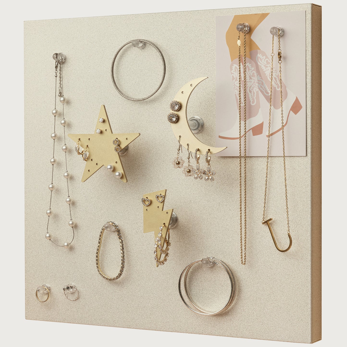 CK Organizers Magnetic Jewelry Organizer Wall Mount | Jewelry Organizer and Storage | Teenager Girl Gifts | Dorm Organization and Storage