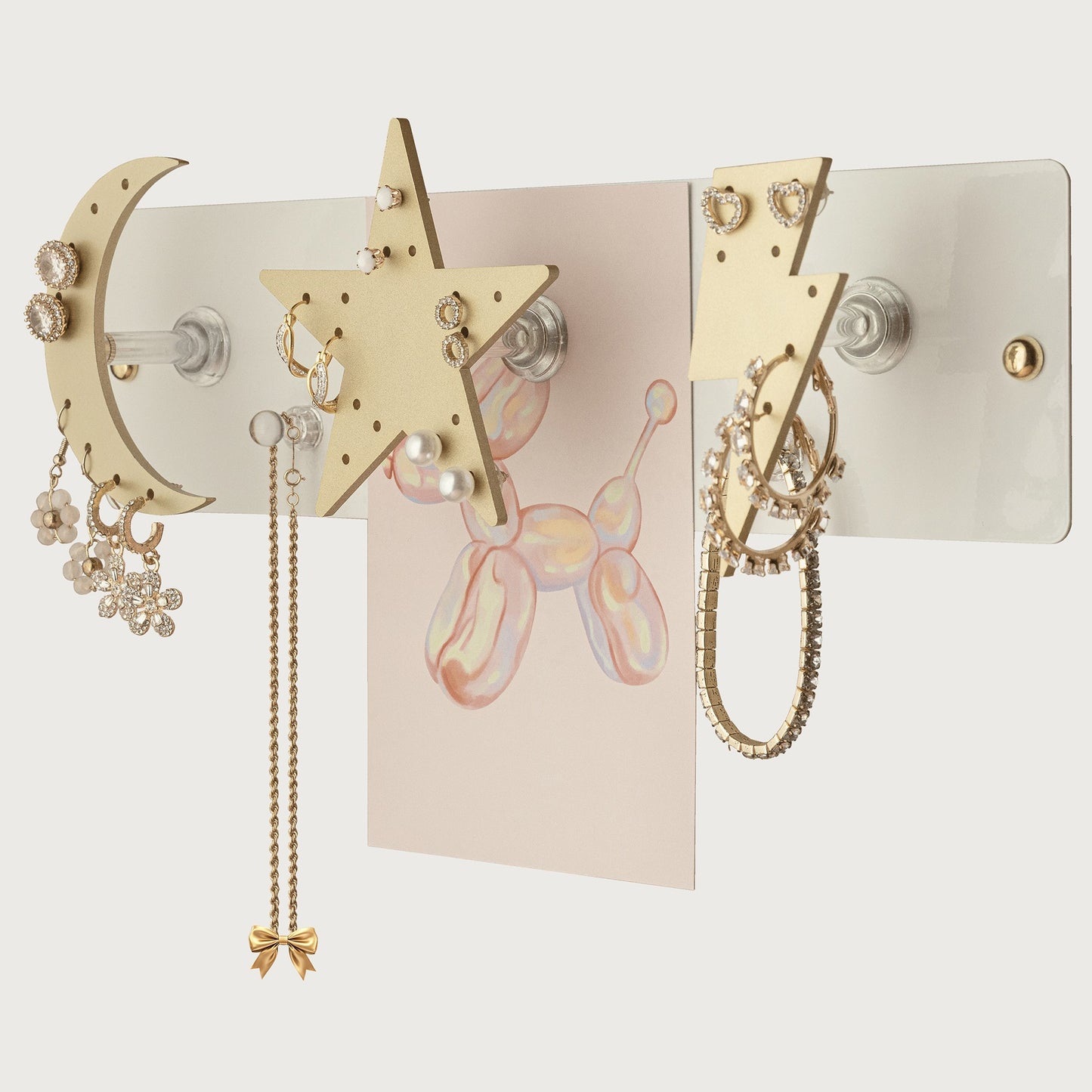 CK Organizers Magnetic Jewelry Organizer Wall Mount | Jewelry Organizer and Storage | Teenager Girl Gifts | Dorm Organization and Storage