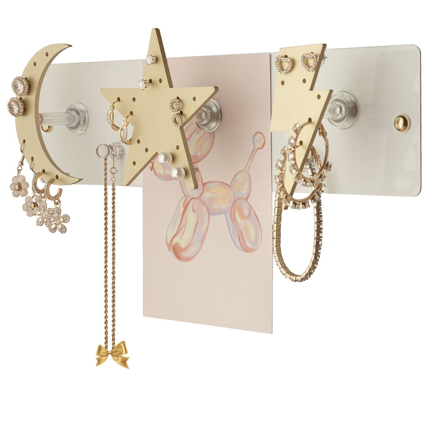 CK Organizers Magnetic Jewelry Organizer Wall Mount | Jewelry Organizer and Storage | Teenager Girl Gifts | Dorm Organization and Storage