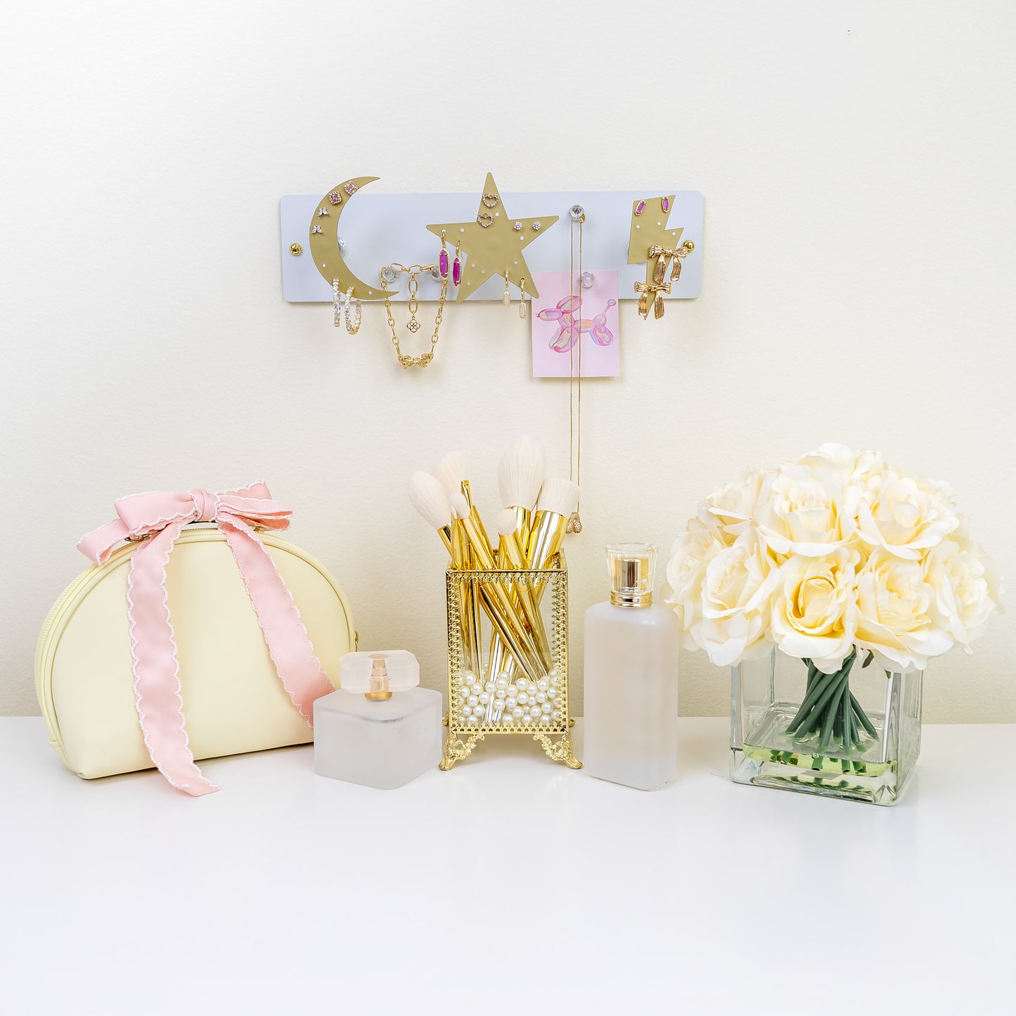 Small Wall Jewelry Organizer | Teen Girl Dorm Storage