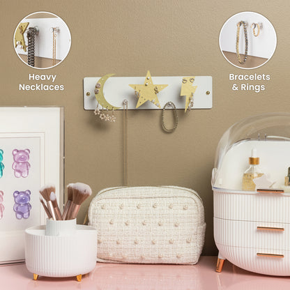 CK Organizers Magnetic Jewelry Organizer Wall Mount | Jewelry Organizer and Storage | Teenager Girl Gifts | Dorm Organization and Storage