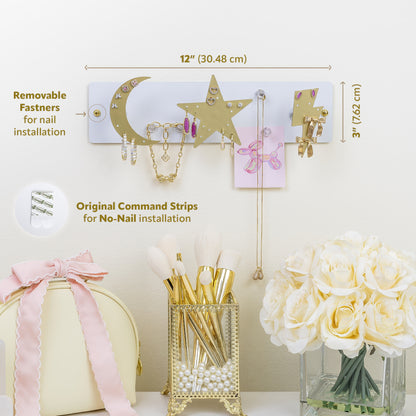 Small Wall Jewelry Organizer | Teen Girl Dorm Storage