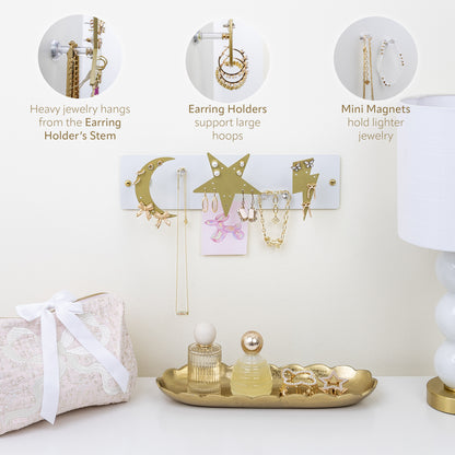 Small Wall Jewelry Organizer | Teen Girl Dorm Storage