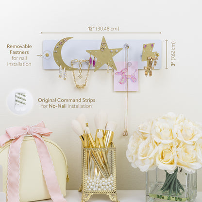 Small Wall Jewelry Organizer | Teen Girl Dorm Storage